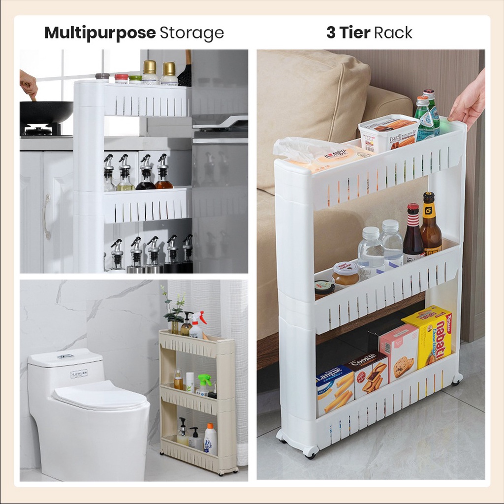 FREE SHIPPING!!! Echo 3 Tier Trolley Trolly Storage Rack Office Shelves Kitchen Rack Book Shelving Toys