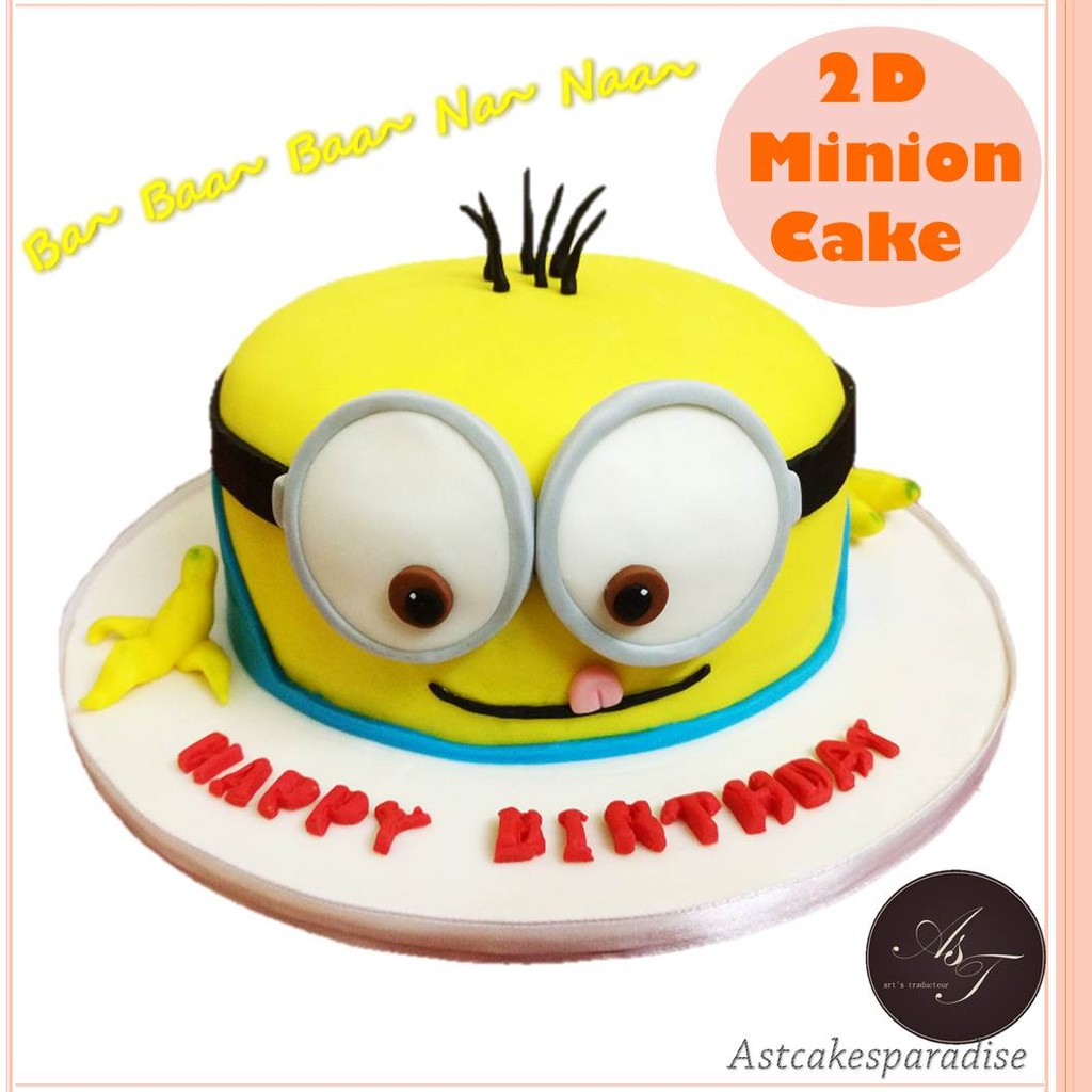 Pre Order 5days Handmade 2d Minion Birthday Cake Cute Cakes