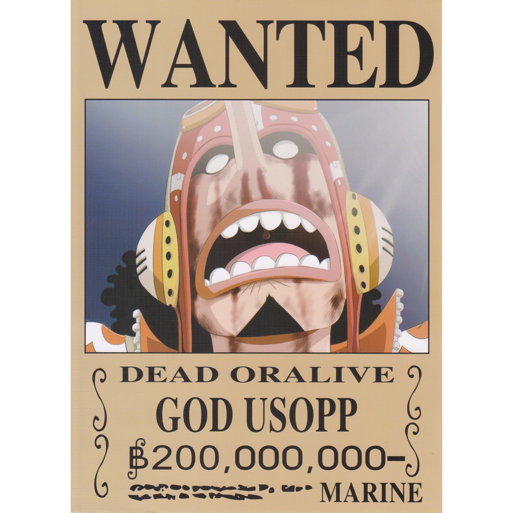 One Piece Wanted Posters Size Shopee Malaysia