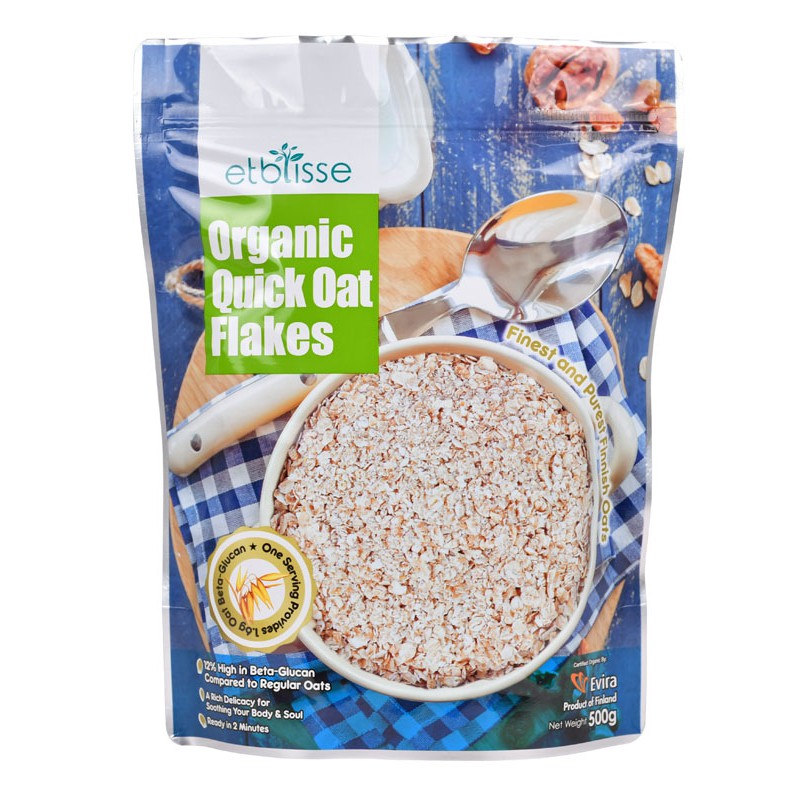 ETBLISSE ORGANIC QUICK OAT FLAKES 500G Shopee Malaysia