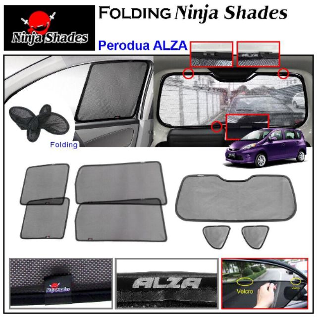 Perodua Alza Magnetic Ninja Sunshade  Shopee Malaysia