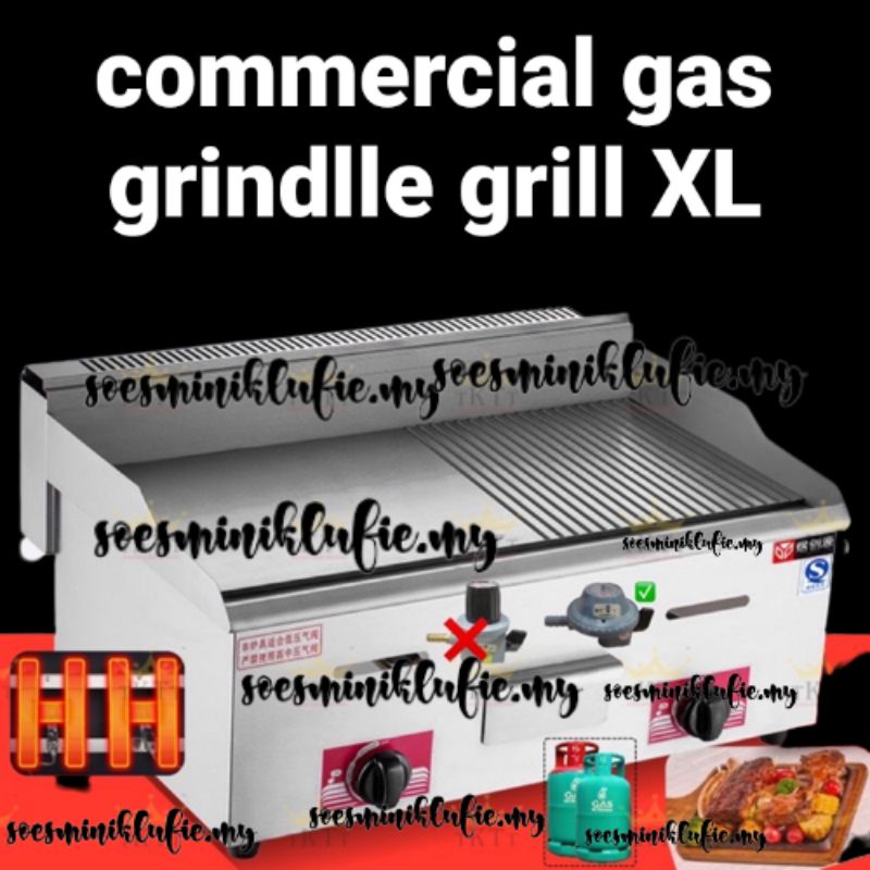 XL Commercial Gas Griddle Grill Stove BBQ Fry RotiCanai Western Burger