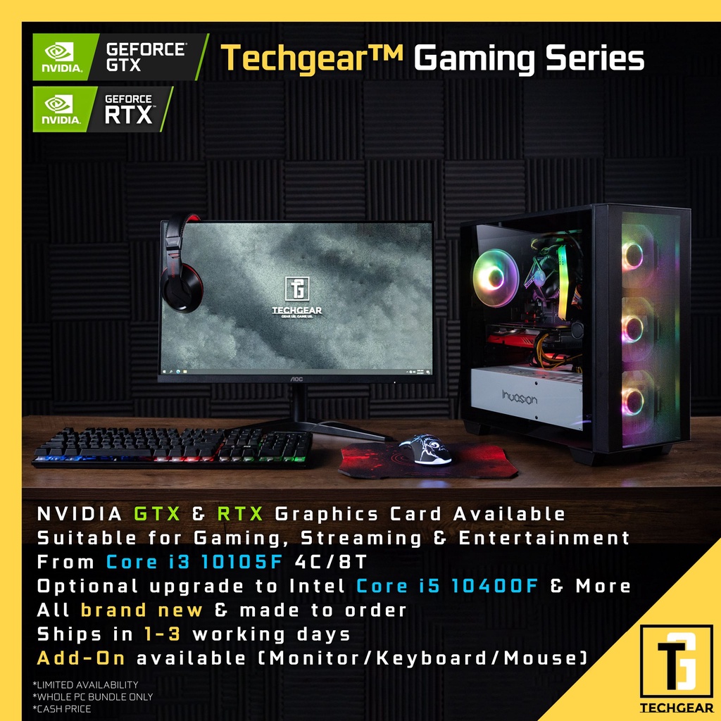 Techgear Gaming Series (Custom Build PC/Budget Gaming PC/CPU Desktop