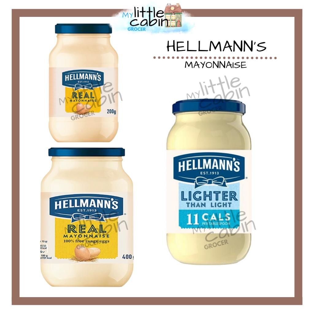 [READYSTOCK] Hellmann's Real Mayonnaise (200g / 400g) / Lighter Than