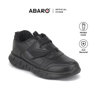 ABARO Water Resistant-2808 Ultra Light Sneaker/School Shoes Black/Antibacterial/Super Comfy/Kasut Sekolah Hitam/校鞋/学生鞋