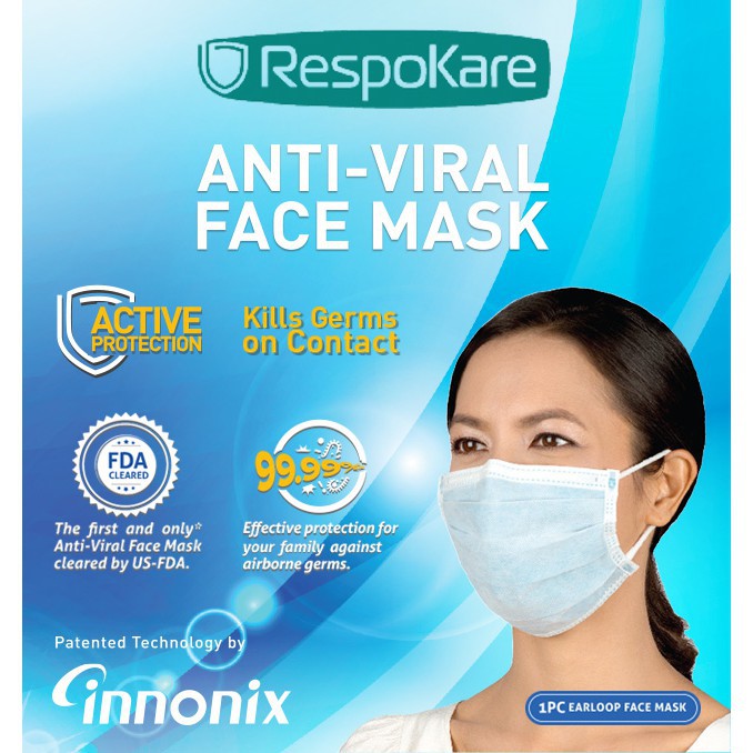RESPOKARE HEAD LOOP ANTIVIRAL FACE MASK ADULT (1 PCS) Shopee Malaysia