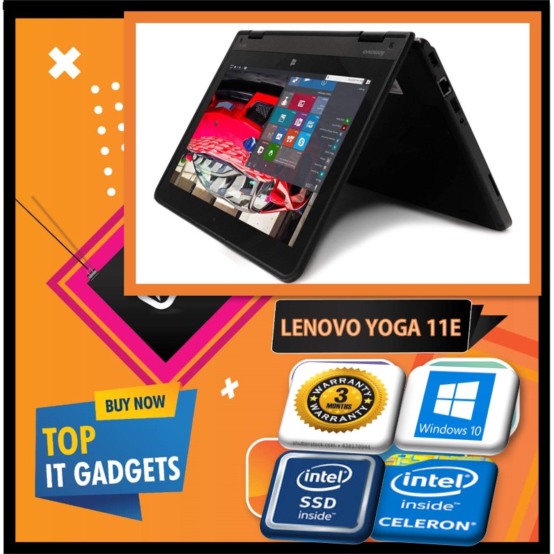LENOVO THINKPAD YOGA 11E INTEL CELERON/ 11" INC HD / 4 GB RAM/128 GB SSD/WINDOW 10 /(SPECIALLY FOR STUDENT AND HOME )