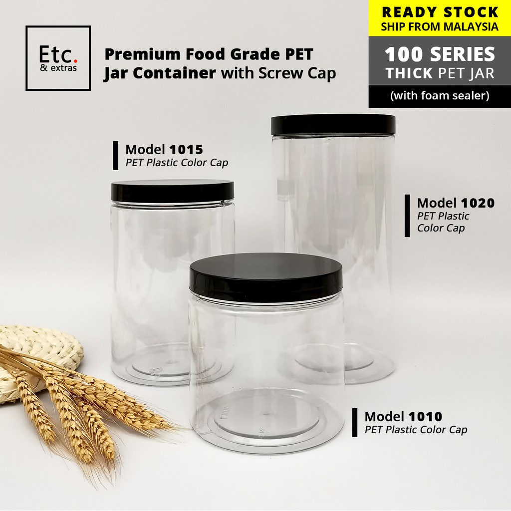 【100Series READY STOCK】Premium Food Grade Plastic Jar Container with