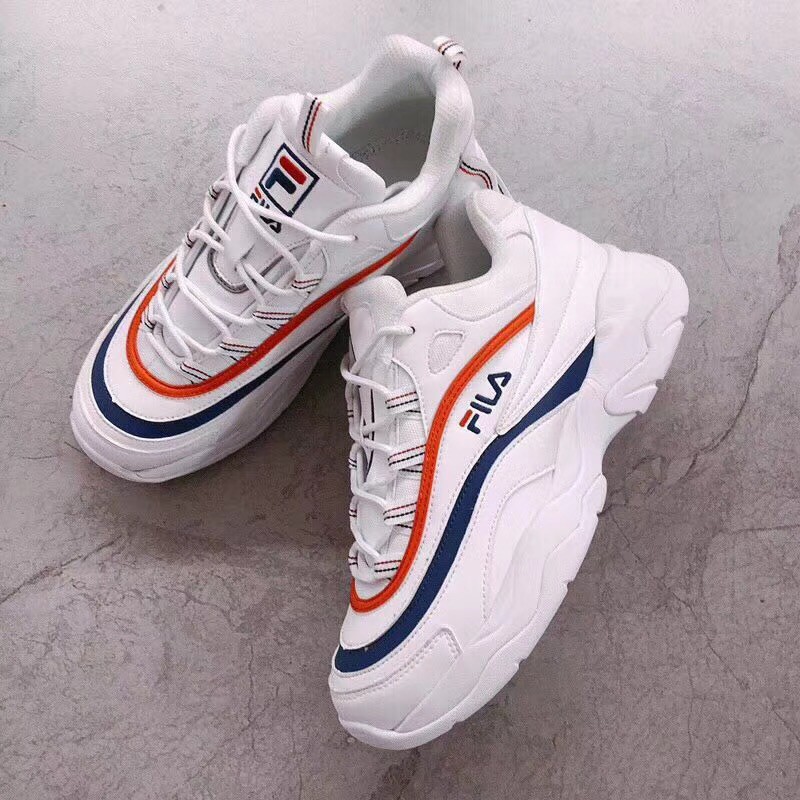  Kickshop Fila Sepatu  Sneakers  Warna Putih  Biru Merah 