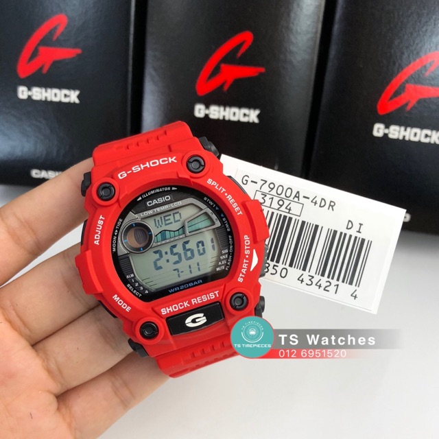 g shock g7900 red