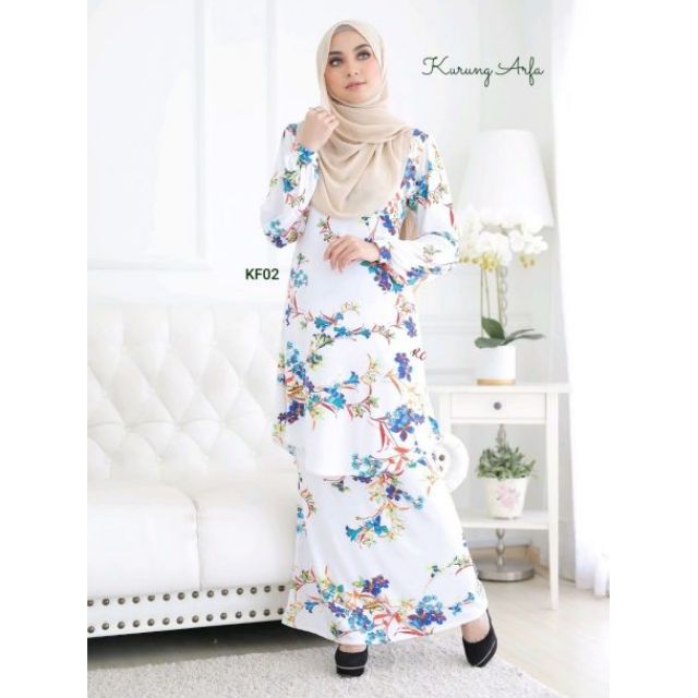 S 3xl Baju Kurung Arfa 6 Design Cekak Musang Lengan Cuff Shopee Malaysia