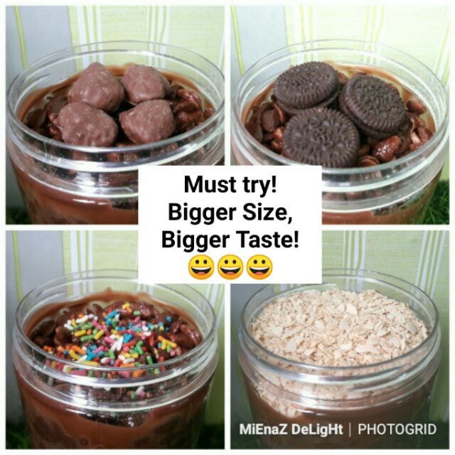 Choco Jar Besar 500 ml Bekas Plastik Plain or Topping 