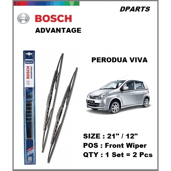 Bosch Advantage Wiper Blade ( 21"/12" ) Perodua Viva 