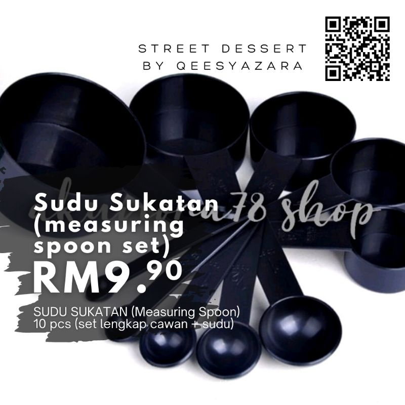 Sudu Sukatan Measuring Spoon 10 Pcs Set Lengkap Cawan Sudu Shopee Malaysia 7893