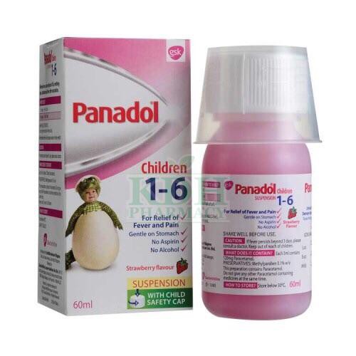 (EXP 12/23) PANADOL SUSPENSION STRAWBERRY 16 YRS 60ML (UBAT DEMAM