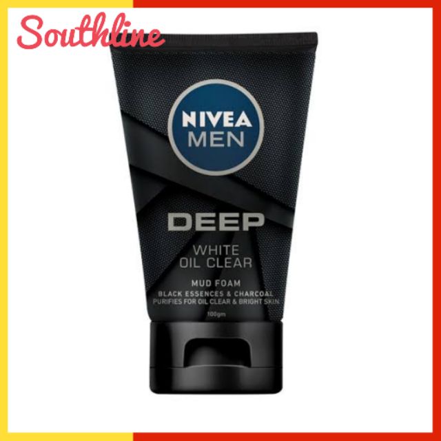 NIVEA MEN DEEP White Oil Clear Mud Foam 100g