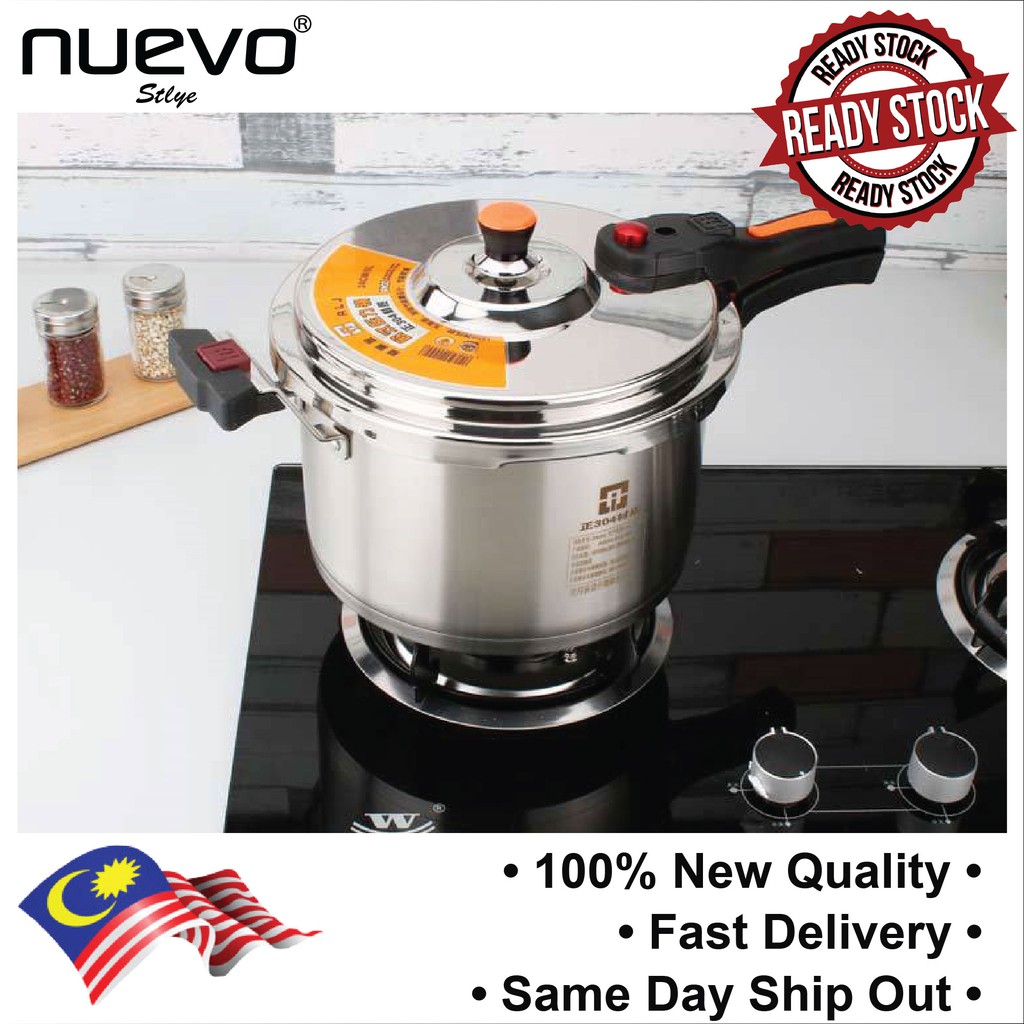 NUEVO STYLE 304 Stainless Steel Pressure cooker 304不锈钢压力锅 Periuk tekanan keluli tahan karat