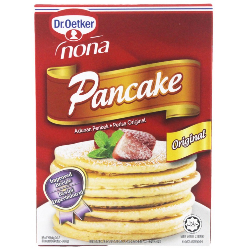 Wholesale Price Dr Oetker Nona Pancakes Ready Mix Assorted 400g Original Buttermilk Blueberry Pandan Coklat Shopee Malaysia