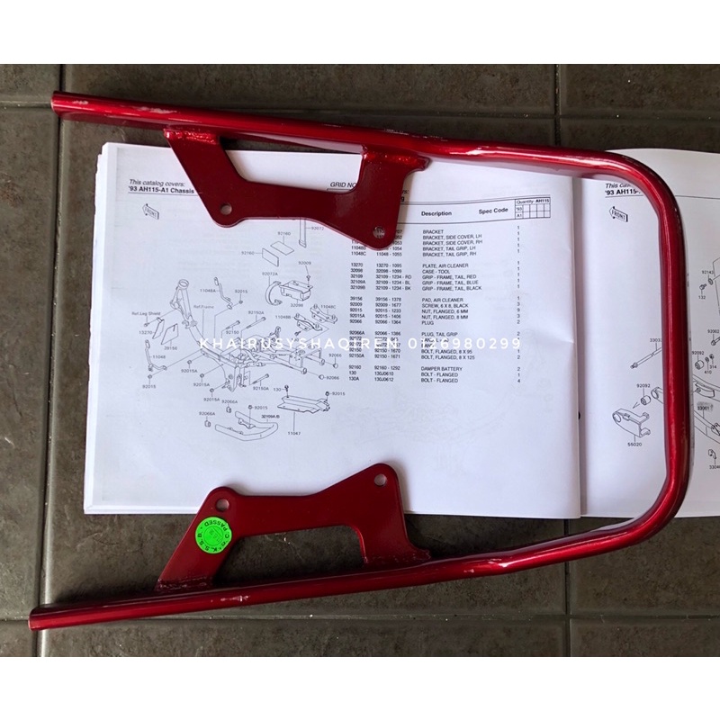 Kawasaki K1 Original Red Tail Grip Frame / Hand Carrier NEW | Shopee ...