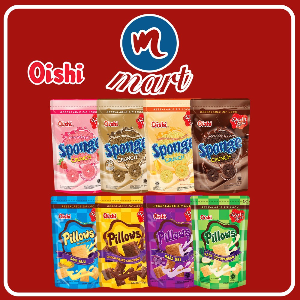 HALAL Oishi Chocolate Snacks Pillows Cream Filled / Sponge Crunch ...