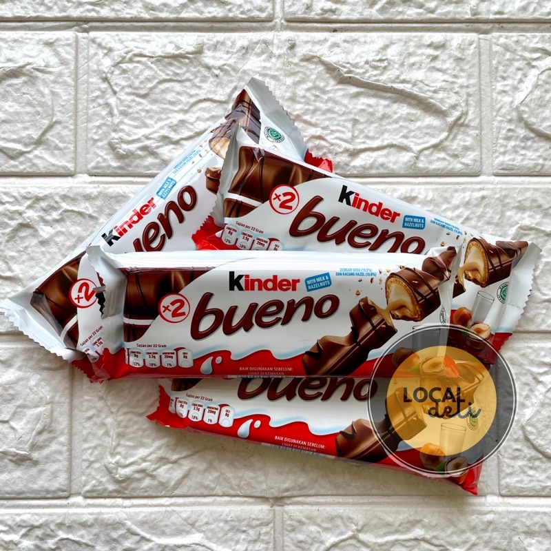 Kinder BUENO Brown 43gr Contents 2 / Chocolate KINDER BUENO 43gr HALAL ...