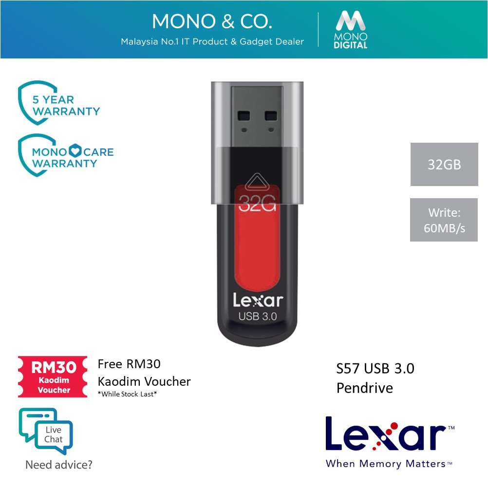 Lexar S57  USB 3.0 Pendrive (32GB)
