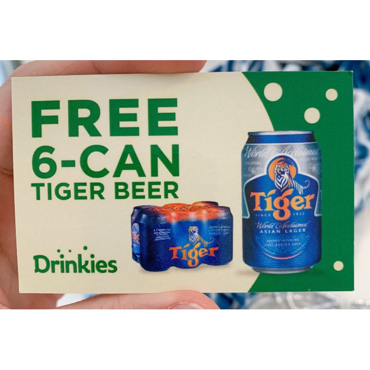 Free Six 6 Cans Of Tiger Beer With Any Purchase On Drinkies My Shopee Malaysia