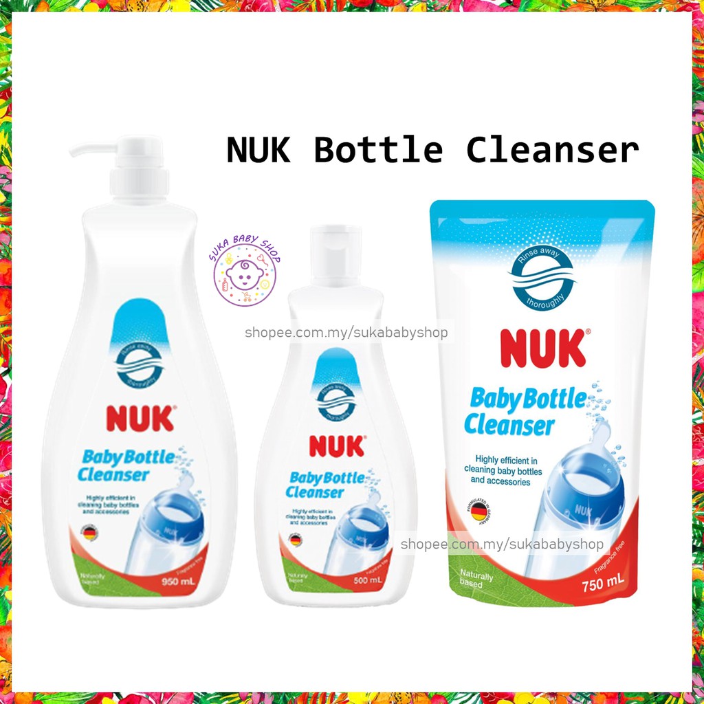NUK Baby Bottle Cleanser Bottle and Refill [ 500ml 750ml 950ml