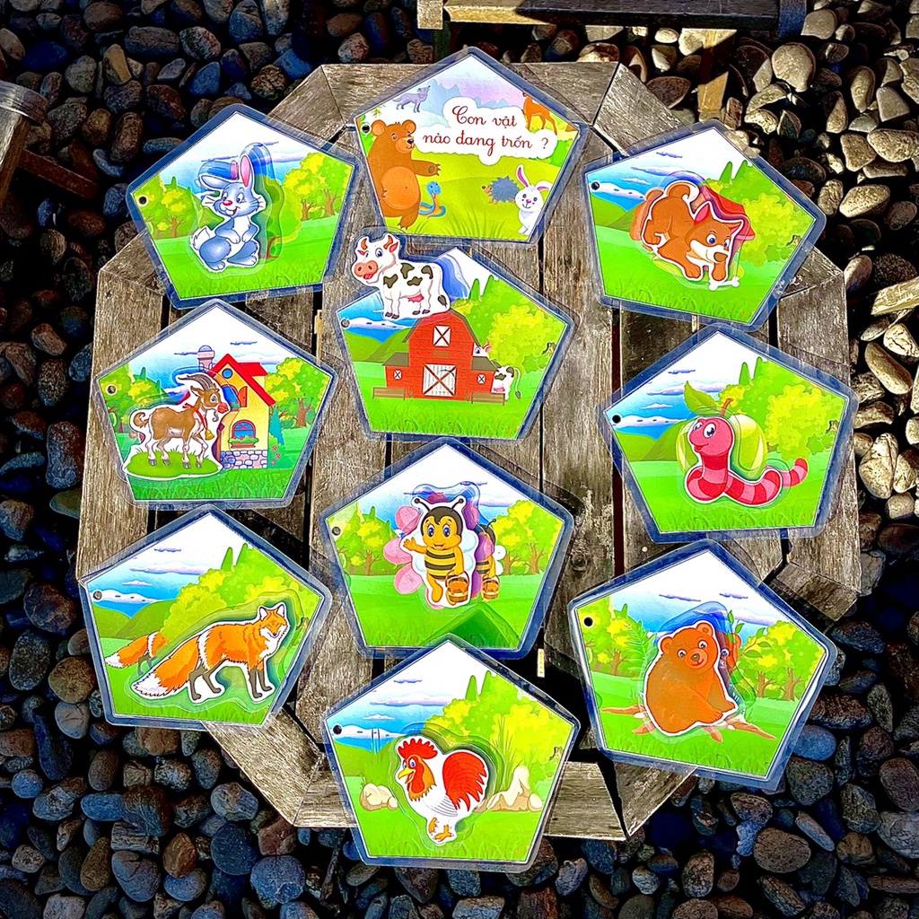 Montessori Peel and Stick Learning Materials Educational Toys Let's Hide Smart Intelligence Development Toys for Children
