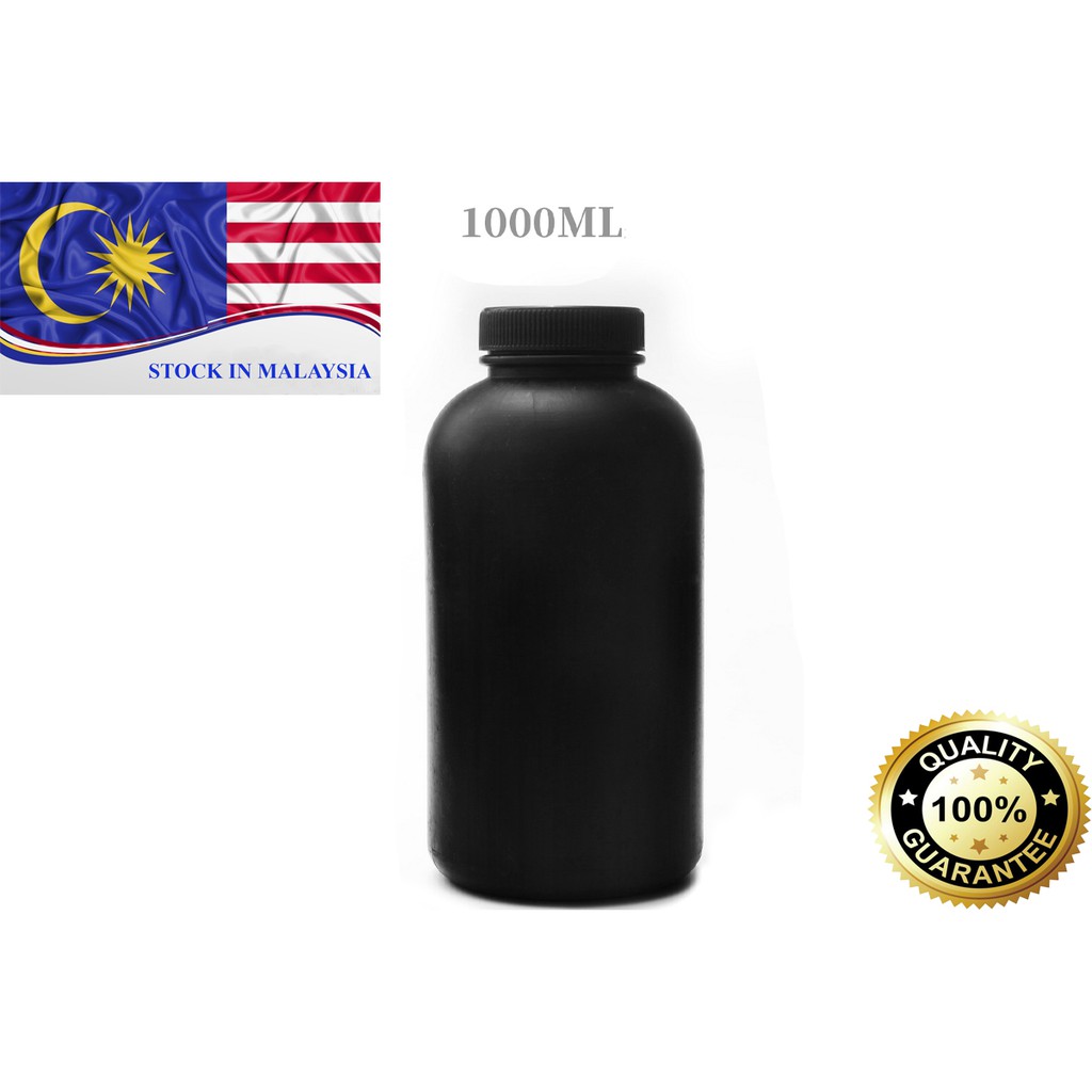 Film Developer Chemical Plastic Bottle Storage (Black, 1000mL) (Ready Stock In Malaysia)