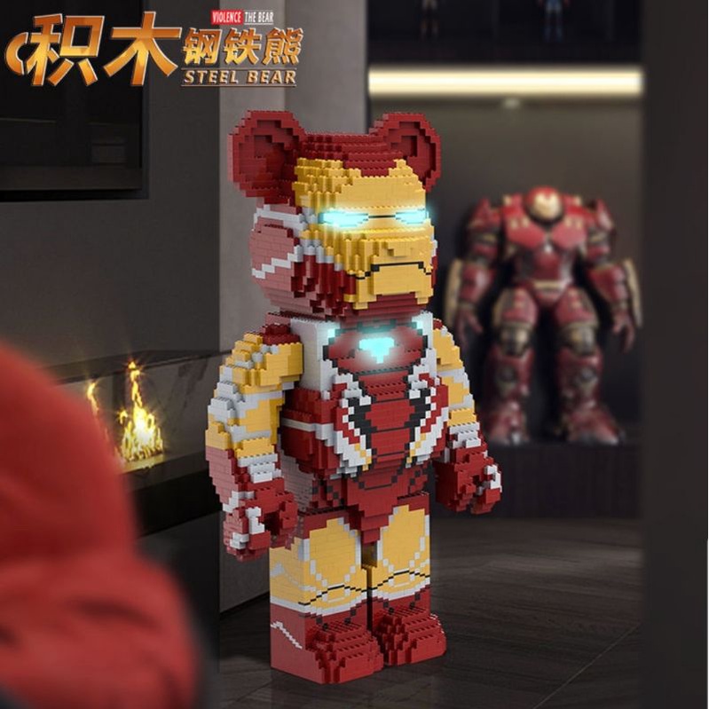 Buy 小红书推荐暴力熊模型大型积木玩具乐高huge Lego Bearbrick Building Blocks Gift Collection Seetracker Malaysia
