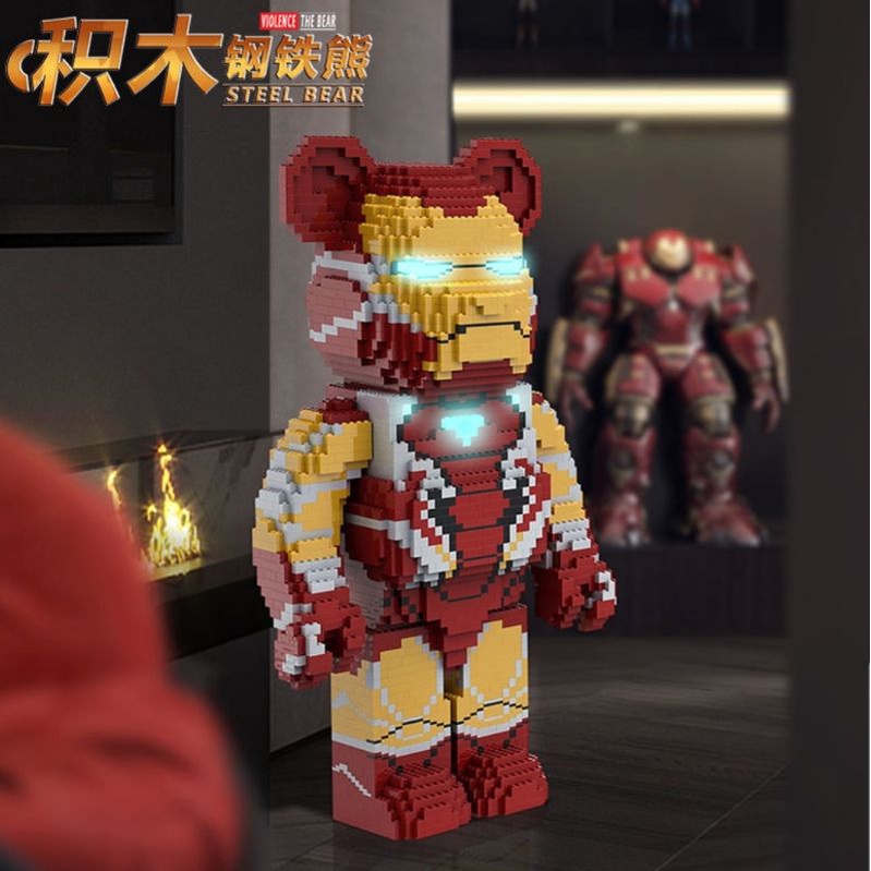 Buy 小红书推荐暴力熊模型大型积木玩具乐高huge Lego Bearbrick Building Blocks Gift Collection Seetracker Malaysia