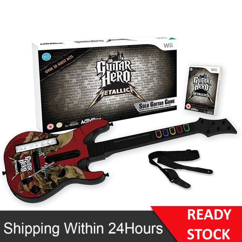 wii and guitar hero bundle