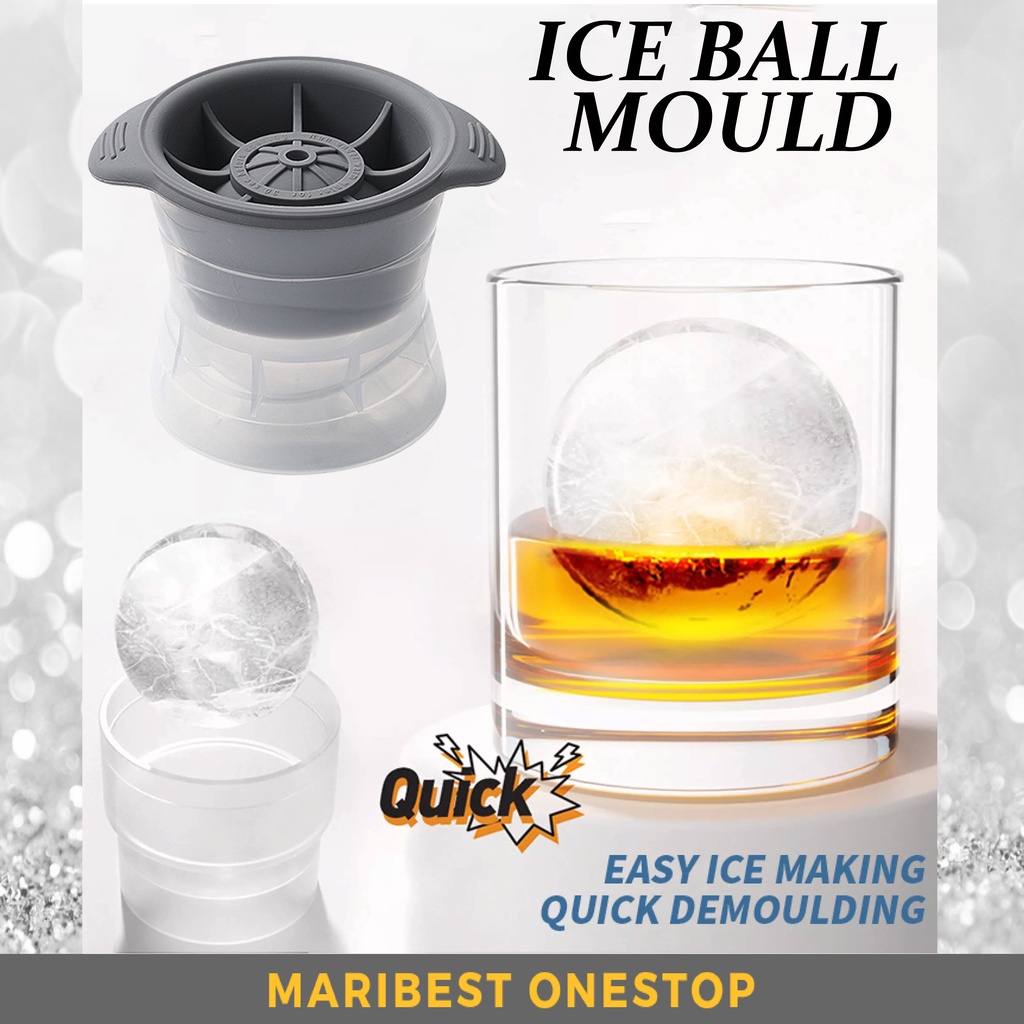 Silicone Ice Ball Mold Quick Freezer Spherical Ice Cube Mould Whiskey Ice Ball Maker Round Ice Box 冰球模具