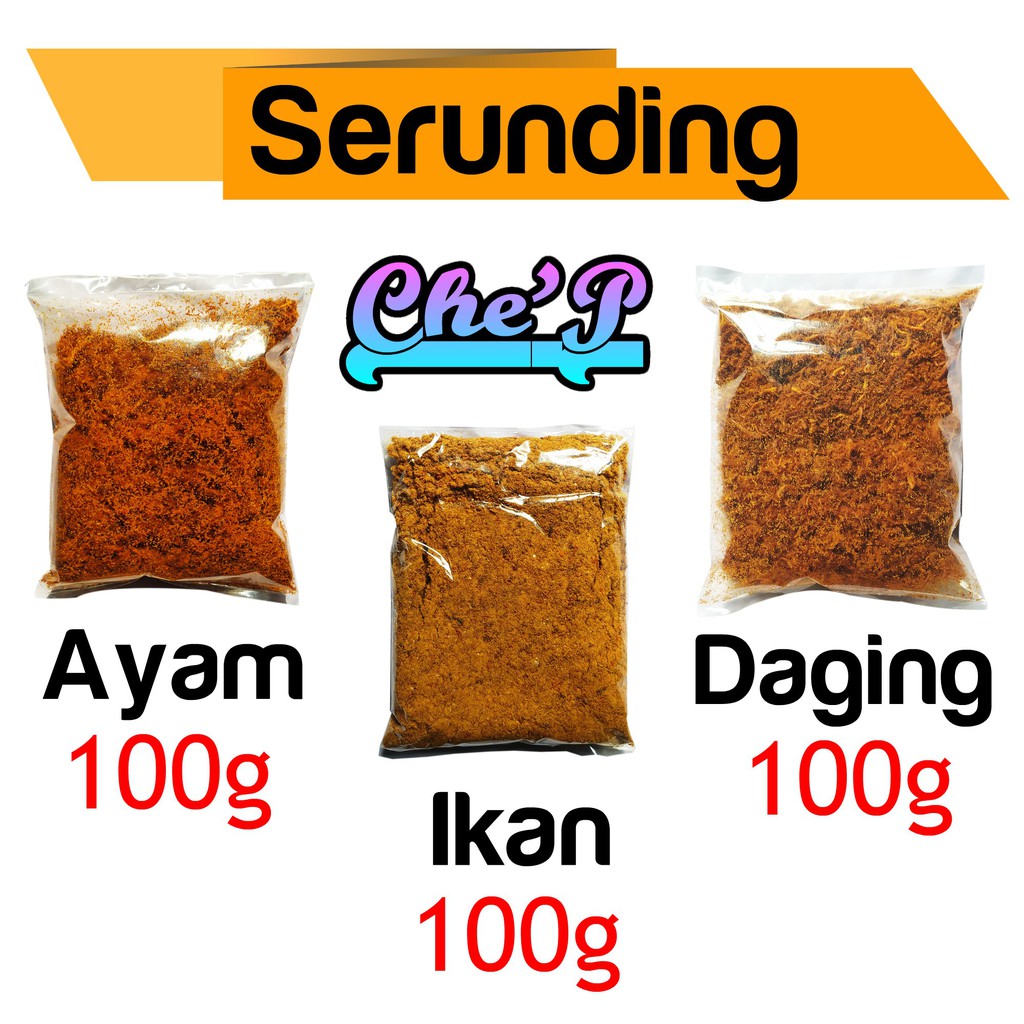 POS HARI NI [CHICKEN FLOSSBEEF FLOSS FISH FLOSS] Serunding Ayam(100g