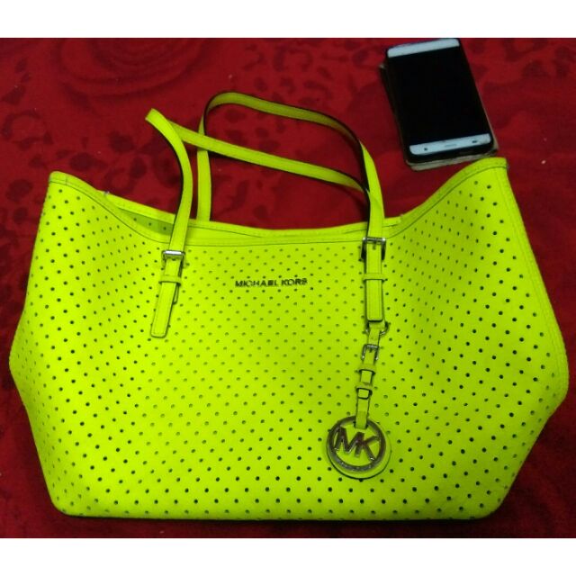 neon green michael kors bag