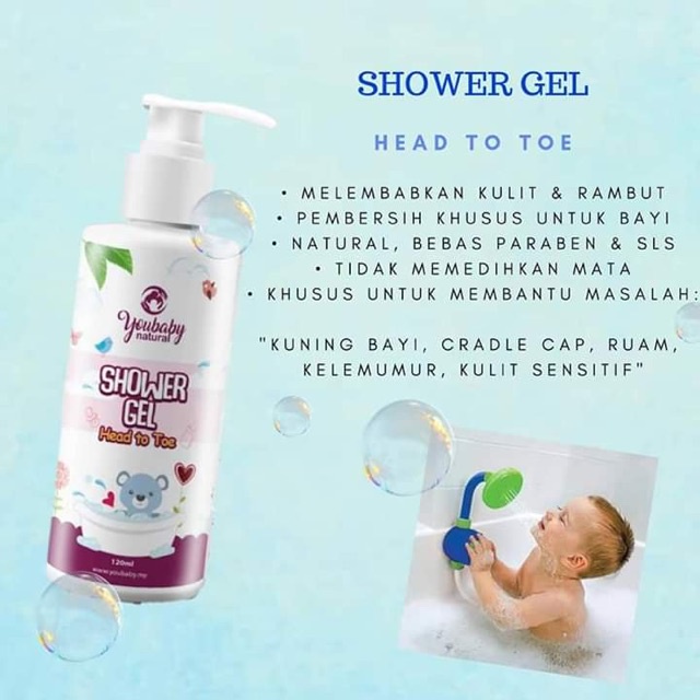 Youbaby Shower Gel Mandian Bayi 120ml Shopee Malaysia