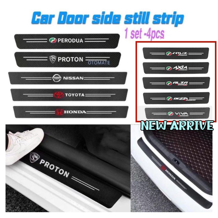 1set 4pcs Perodua/Proton/Honda/Toyota/Nissan Carbon fiber leather door