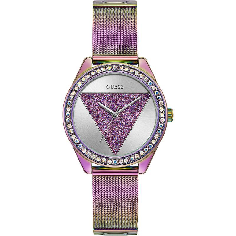 Authentic Guess Tri Glitz GW0018L1 Iconic Planting Purple Bracelet Women's Watch