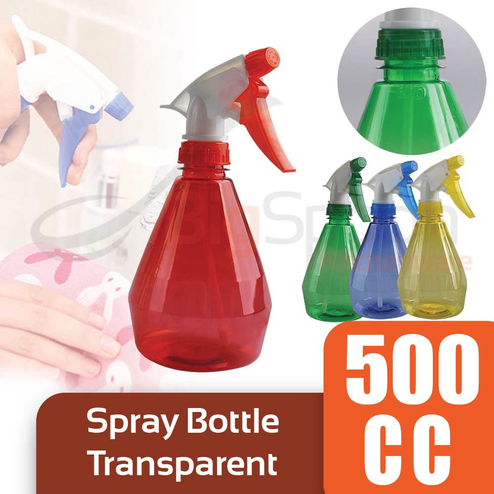 BIGSPOON 500cc Transparent Spray Bottle with 2 trigger settings including MIST and STREAM SX-2056-1