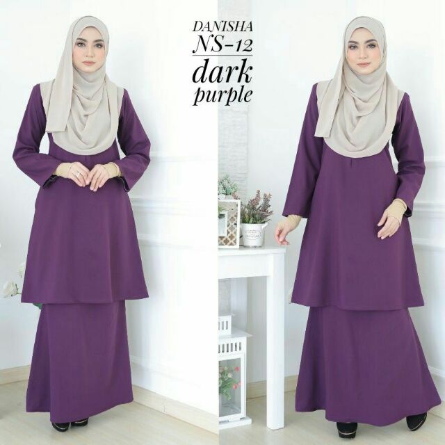 Size Xs 5xl BAJU  RAYA KURUNG  MODERN DANISHA PLAIN  BASIC 