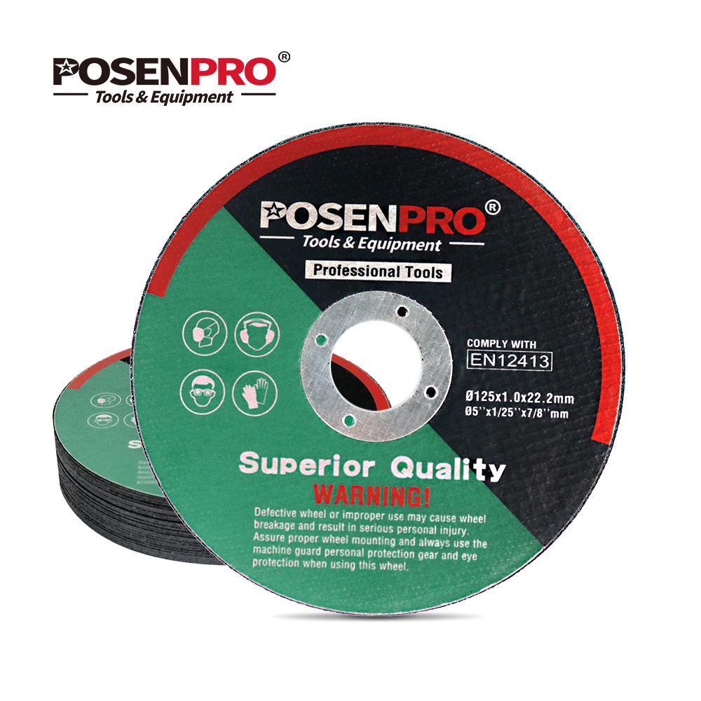 POSENPRO 125mm Angle Grinder Wheel Cutting Disc 5Inch Metal Stainless Cutting Wheel Fiber