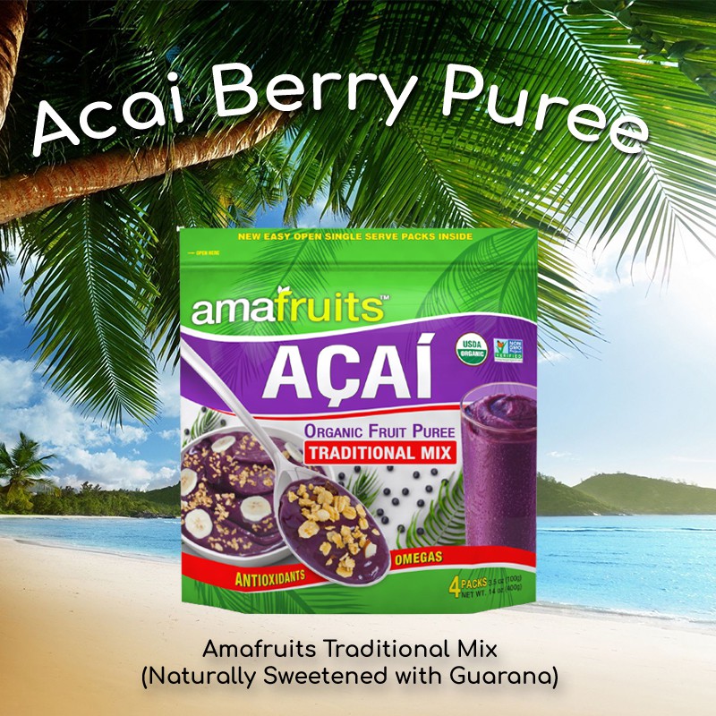 Amafruits Acai Traditional Mix Fruit Packs, Frozen, For Fresh Smoothie