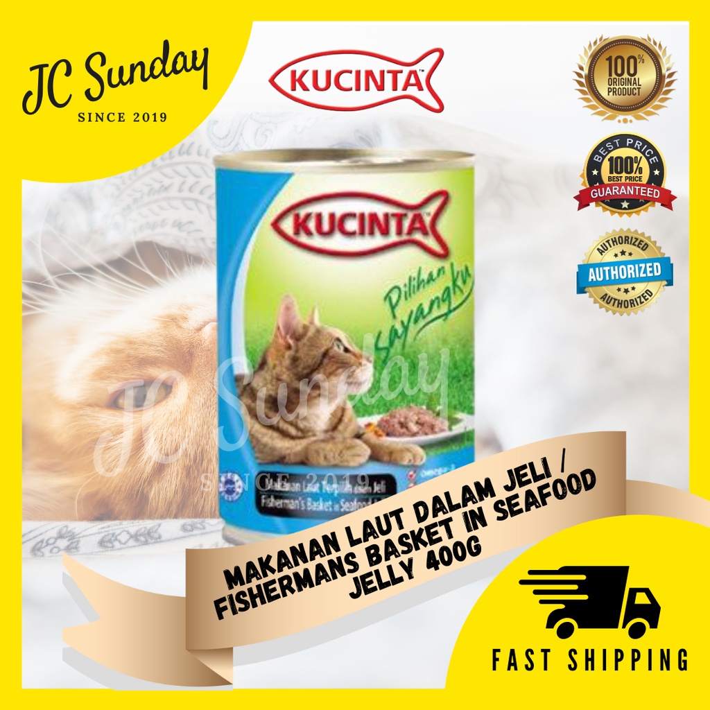 KUCINTA Cat Food Wet Food Canned Food Makanan Kucing 400g 