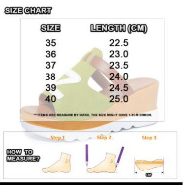 Fitness Gym Sandal Wedges Perempuan High Heels Women Shoes (Small Cutting) Selipar Wanita OOTD Raya 2022 BY Diela Store - Image 2