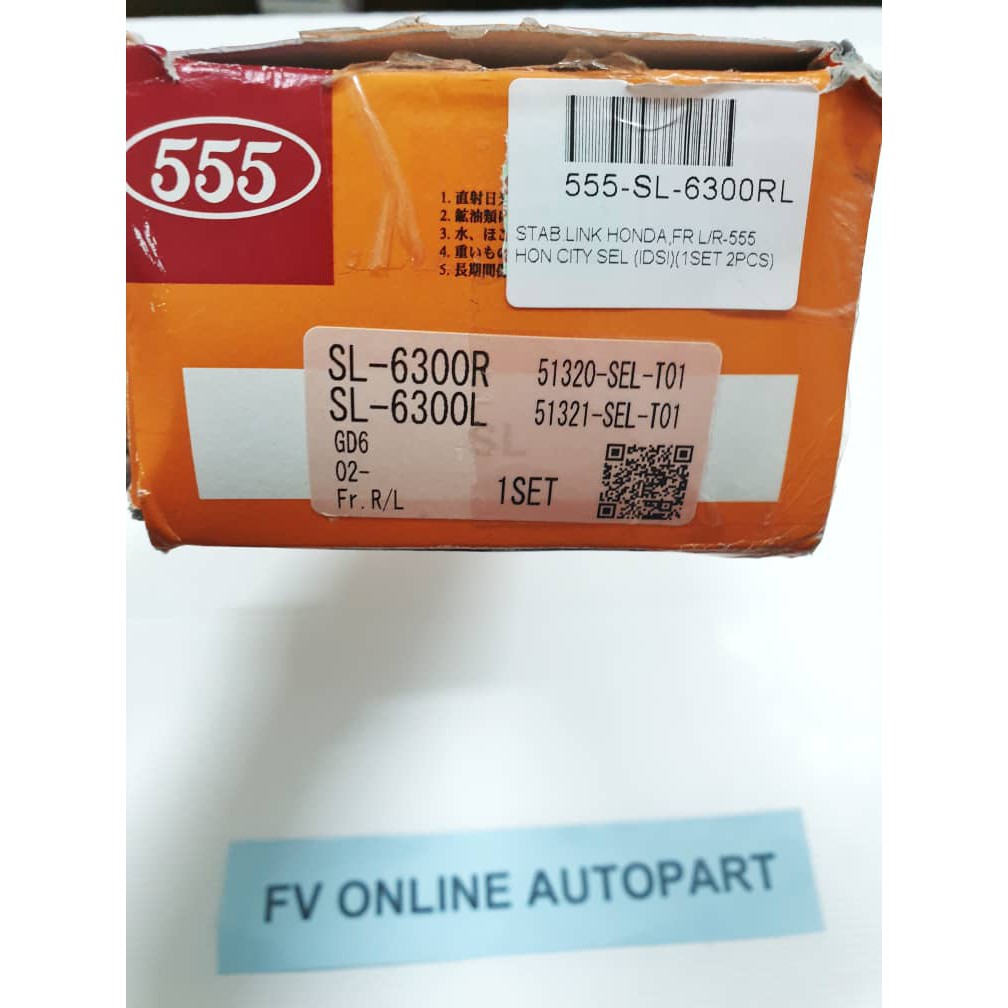 555 Japan Stabilizer Link Absorber Link Honda Front Honda City Sel Idsi 1 Pair 2 Pcs Nut 12mm Shopee Malaysia