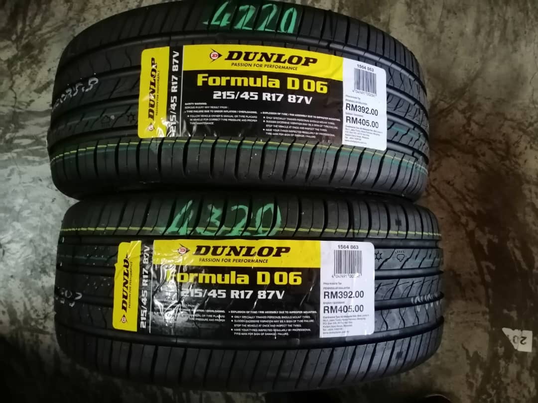 Dunlop Formula D06 215 45r17 New Tyre Tire Tayar Baru Murah Rim17 Altis Suprima S Online Free Installation Batu Pahat Bp Shopee Malaysia