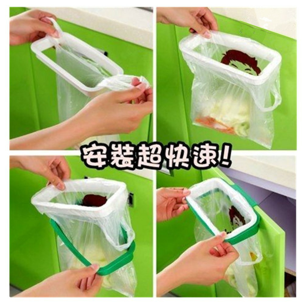 Kitchen Smart Dustbin Hanger Garbage Bag Hanger (Green) Shopee Malaysia