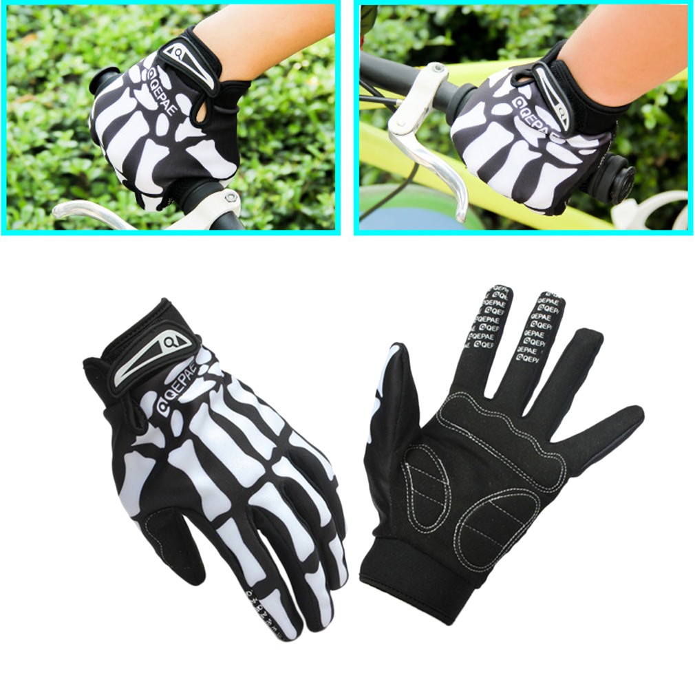 motorcycle skull gloves