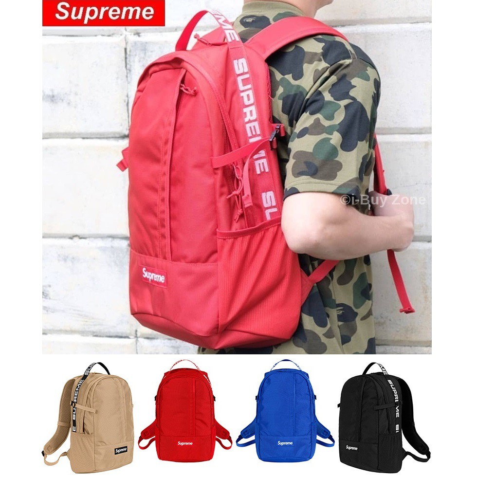supreme ss18 backpack red